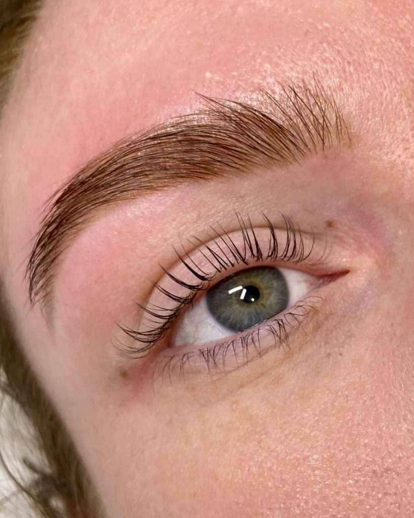 A brow treatment result from the studio